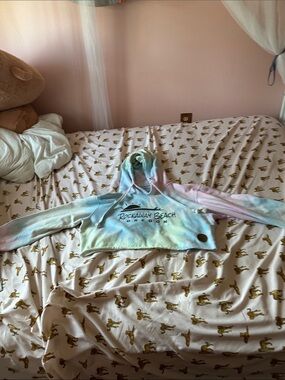 Pastel Tie-Dye Cropped Hoodie - Kids